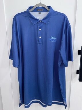 Peter Millar Summer Comfort "Cal PGM" Polo Shirt - Men's XXL
